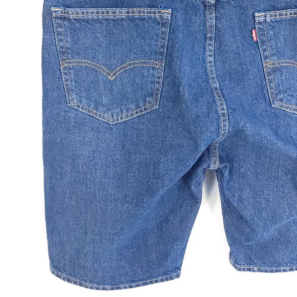 Levi's 505 Shorts Men's 42 Blue Denim Distressed - Picture 9 of 16